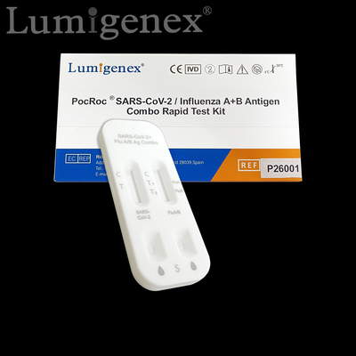 COVID19 Cúm A B Bộ dụng cụ xét nghiệm nhanh Colloidal Gold Nasal Swab CE ISO