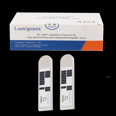 Bộ dụng cụ xét nghiệm chức năng dạ dày Chẩn đoán Pepsinogen I / Pepsinogen II (PGI / PGII) Xét nghiệm máu toàn bộ nhiễm trùng phổi