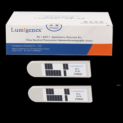 Bộ dụng cụ xét nghiệm chức năng dạ dày Chẩn đoán Pepsinogen I / Pepsinogen II (PGI / PGII) Xét nghiệm máu toàn bộ nhiễm trùng phổi