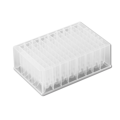 Đáy phẳng / Đáy tròn 96 Thử nghiệm Enzyme đĩa sâu trong phòng thí nghiệm Vật phẩm tiêu hao trong phòng thí nghiệm