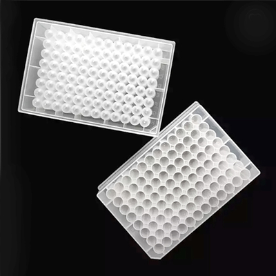 Vật tư tiêu hao trong phòng thí nghiệm 2.2ml 96 Tấm giếng sâu Đáy phẳng / tròn trong suốt