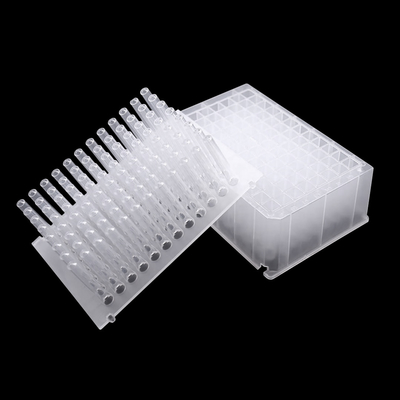 Đáy phẳng / Đáy tròn 96 Thử nghiệm Enzyme đĩa sâu trong phòng thí nghiệm Vật phẩm tiêu hao trong phòng thí nghiệm