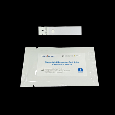Thao tác dễ dàng Máy theo dõi lượng đường trong máu Que thử Glycosylated Hemoglobin (HbA1C) (Phương pháp hóa học khô) Đã đăng ký CE