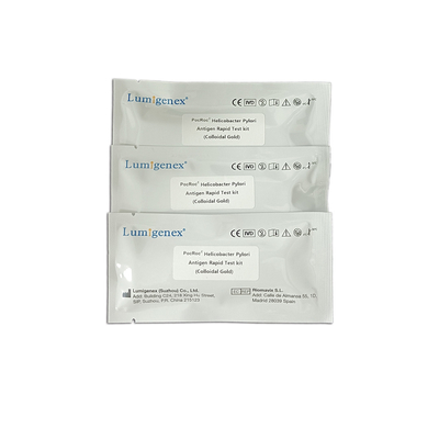 Bộ xét nghiệm nhanh kháng nguyên Lumigenex Helicobacter Pylori Vàng keo vàng CE được chứng nhận