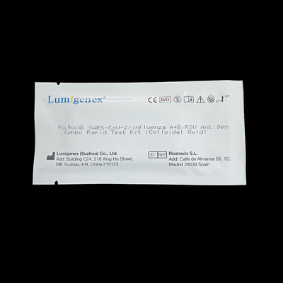 Bộ xét nghiệm nhanh kết hợp kháng nguyên SARS-CoV-2 / Cúm A+B/RSV Bộ xét nghiệm nhanh kháng nguyên đã đăng ký CE Vàng keo