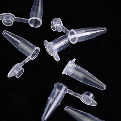 Vật tư PCR trong suốt Ống đơn PCR 0,6ml có nắp phẳng