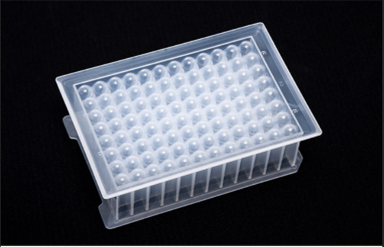 Đáy phẳng / Đáy tròn 96 Thử nghiệm Enzyme đĩa sâu trong phòng thí nghiệm Vật phẩm tiêu hao trong phòng thí nghiệm
