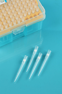 Đầu tip pipet dùng một lần mài siêu mịn, Đầu pipet 300ul với giá đỡ 96 giếng